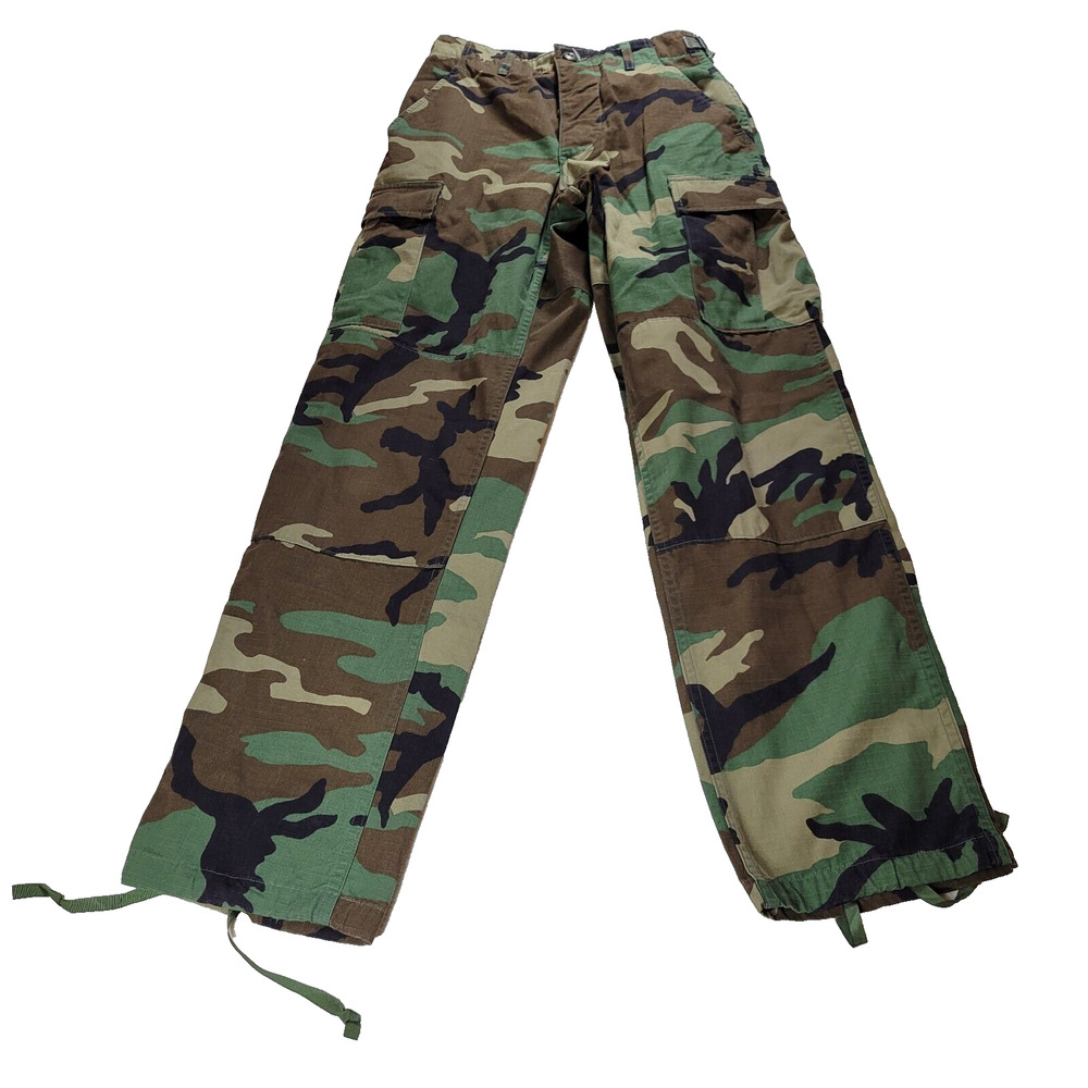 Vintage Military Camo Pants Womens Size 26 USA Gorpcore Hunting y2k Fishing Army